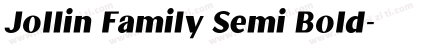 Jollin Family Semi Bold字体转换